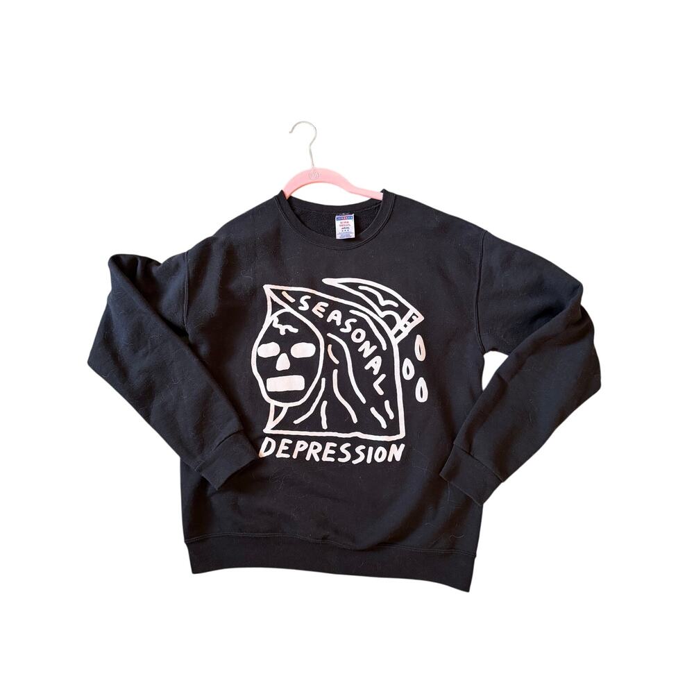 Heavy Slime Seasonal Depression Grim Reaper Sweatshirt MED